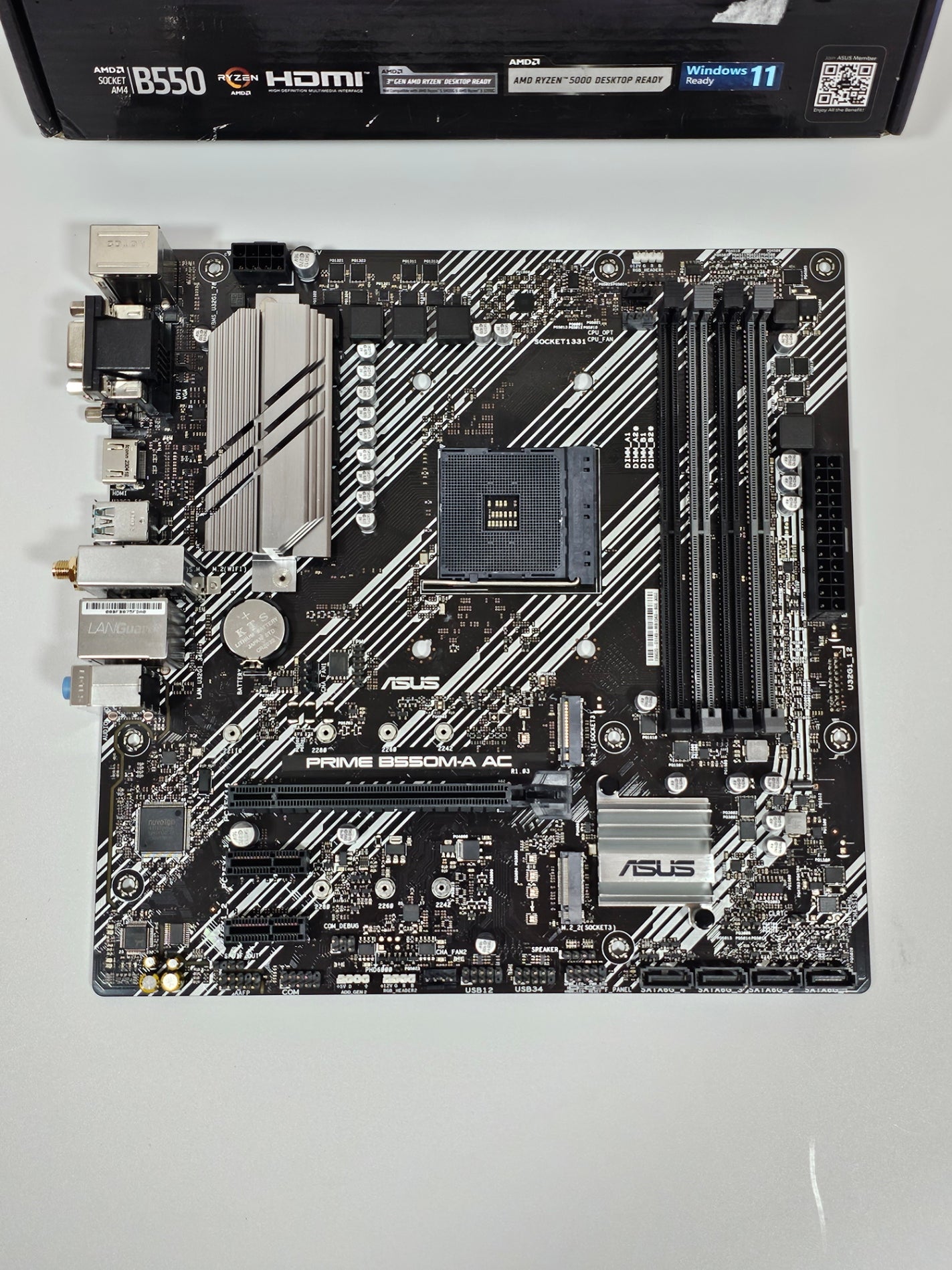 ASUS Prime B550M-A AC AMD AM4 3rd Gen Ryzen Micro ATX Motherboard -NOT WORKING-