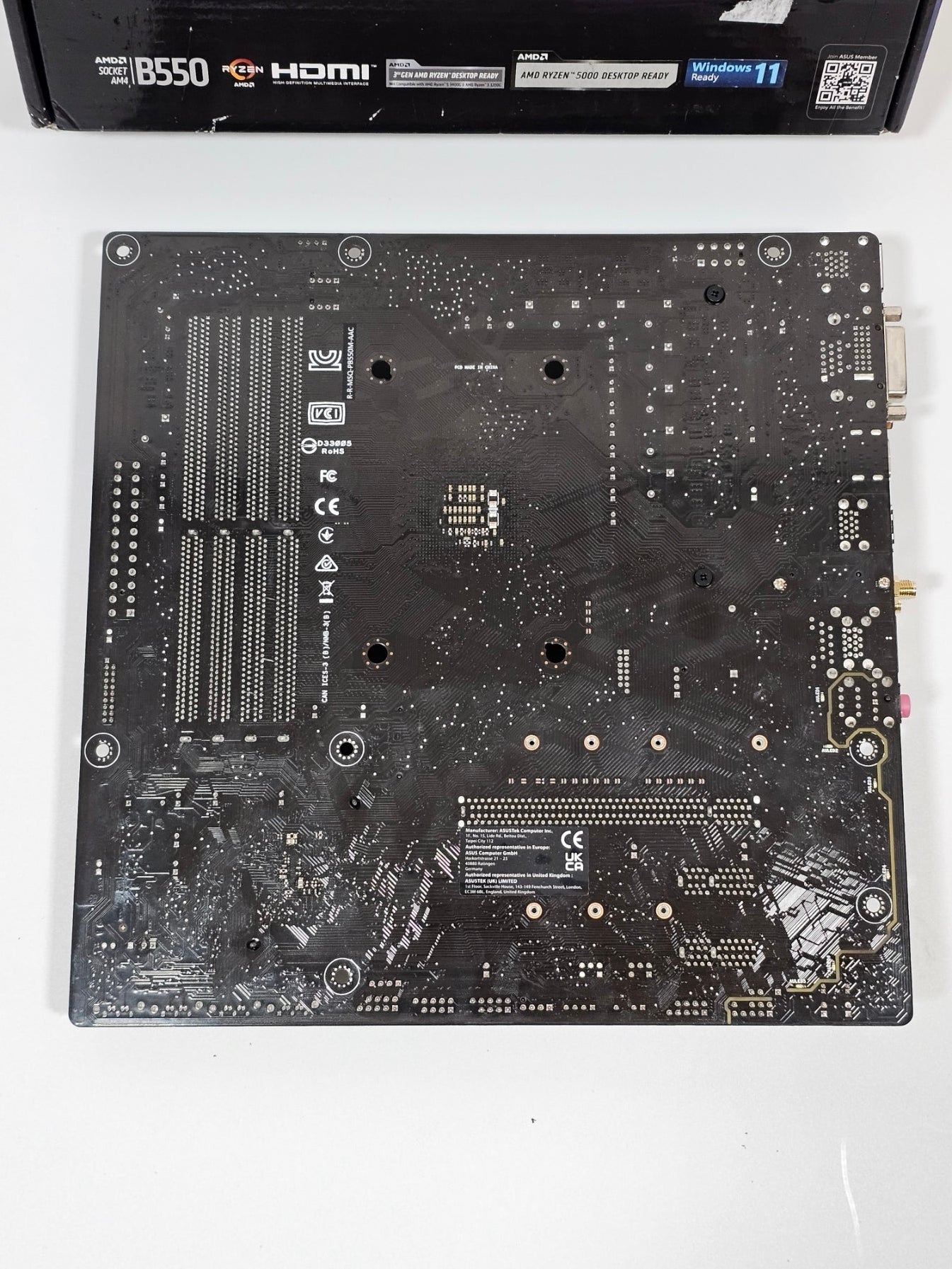 ASUS Prime B550M-A AC AMD AM4 3rd Gen Ryzen Micro ATX Motherboard -NOT WORKING-