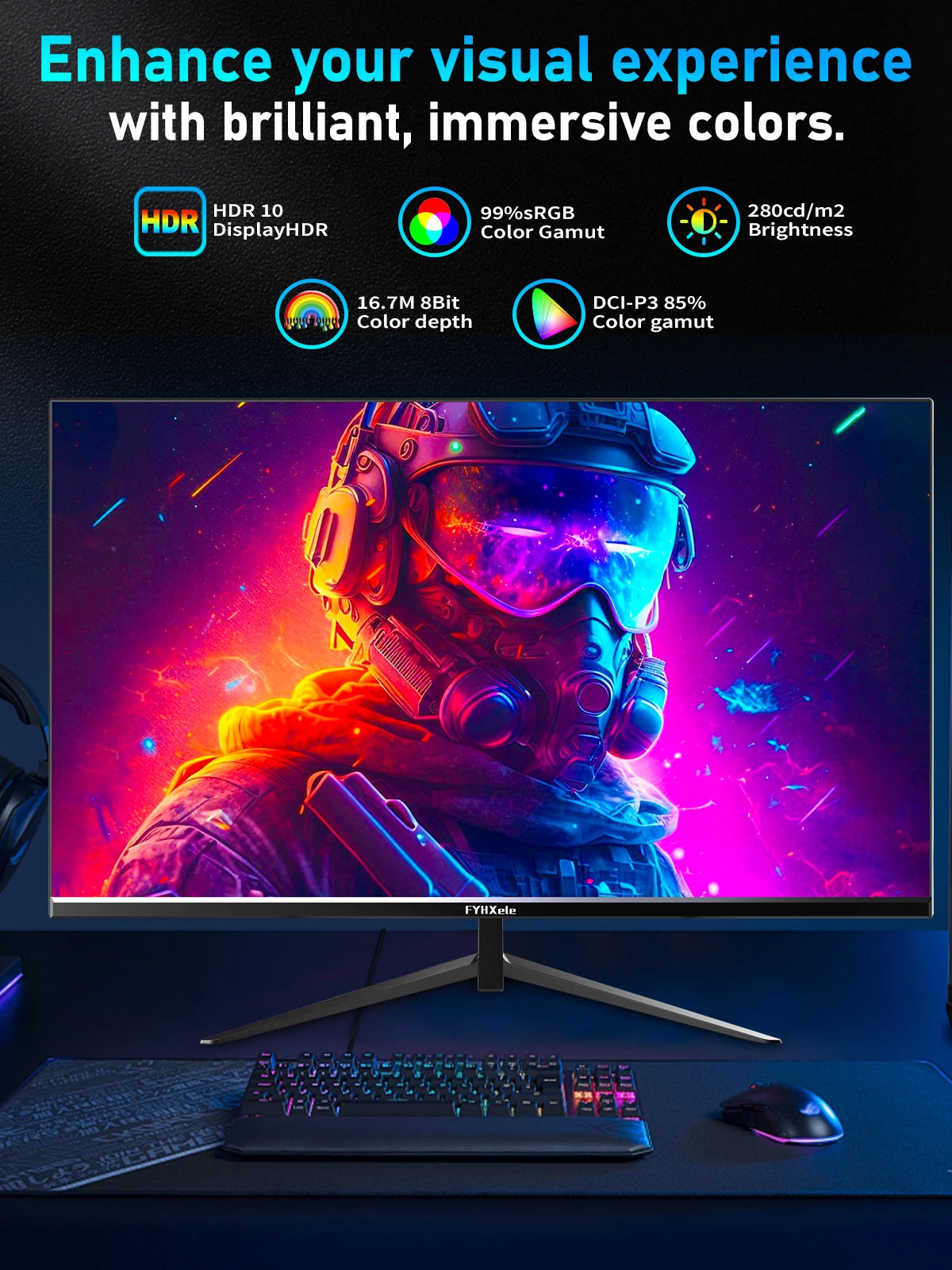 FYHXele 24-Inch 180Hz Gaming Monitor