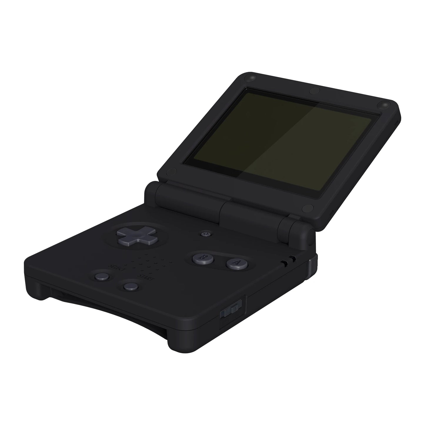 eXtremeRate GBA SP IPS Ready Replacement Shell – Soft Touch Black Housing for Game Boy Advance SP
