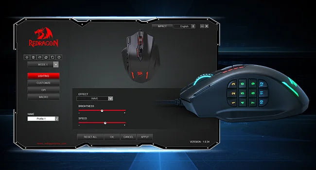 Redragon M908 RGB Wired Gaming Mouse