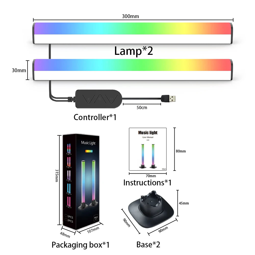 Wiscolor RGB LED Atmosphere Lights โ WiFi Bluetooth Smart Gaming Lights with App Control & Music Sync