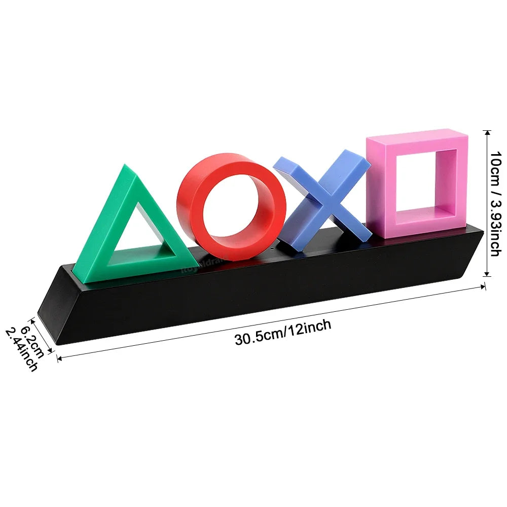 Game Icon LED Neon Light for PS4 / PS5 – Voice Control Gaming Atmosphere Lamp USB/Battery Powered