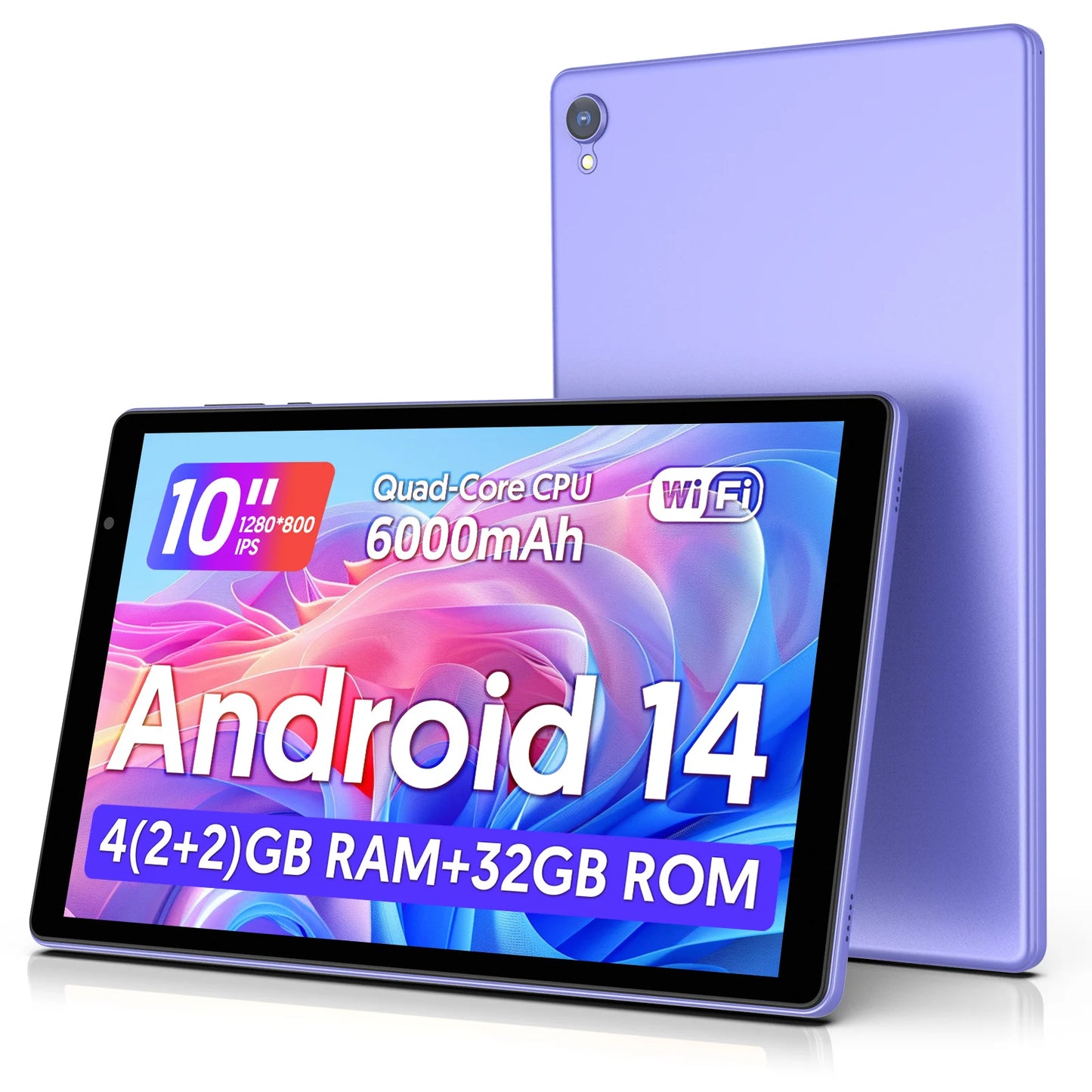 10” Android 14 Tablet | 4GB RAM, 128GB Storage, 5G WiFi