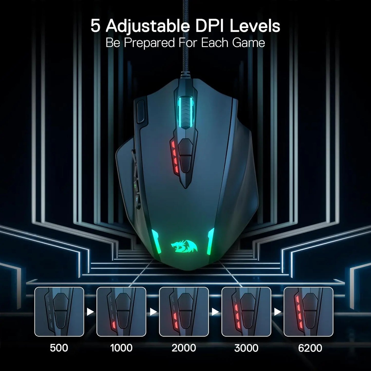 Redragon M908 RGB Wired Gaming Mouse