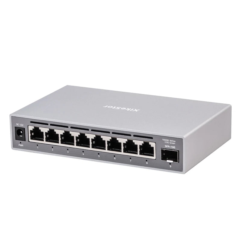 XikeStor 2.5G Managed Switch 8-Port RJ45 + 10G SFP+ | L2 Smart Switch with VLAN & Link Aggregation