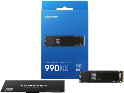 Samsung 990 EVO PLUS 1TB SSD PCIe Gen 4x4 Speeds 7,150 MB/s