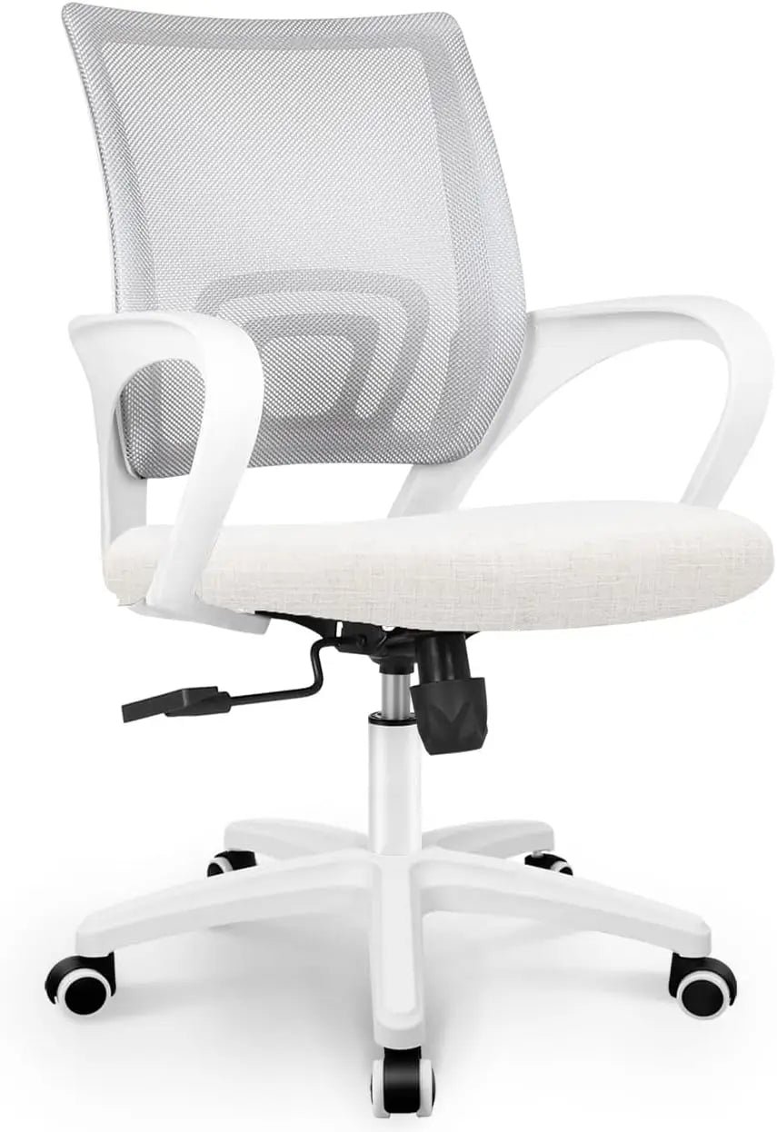 Black Mesh Gaming Office Chair – Mid Back Ergonomic Task Chair with Lumbar Support & Adjustable Height