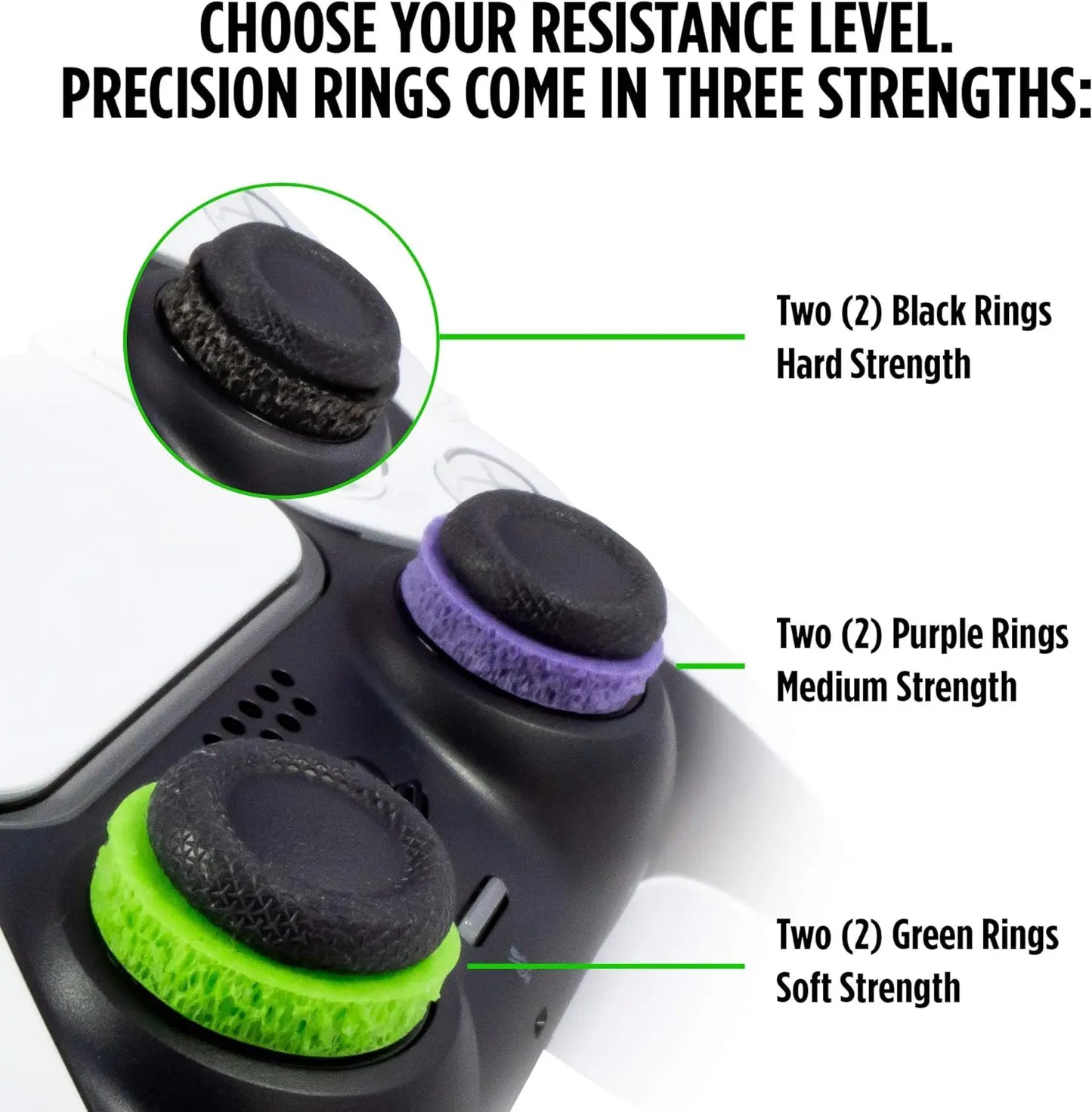 Freek Galaxy High-Rise Analog Thumb Grips for PS5 & PS4 Controllers | FPS Precision Joystick Performance Caps