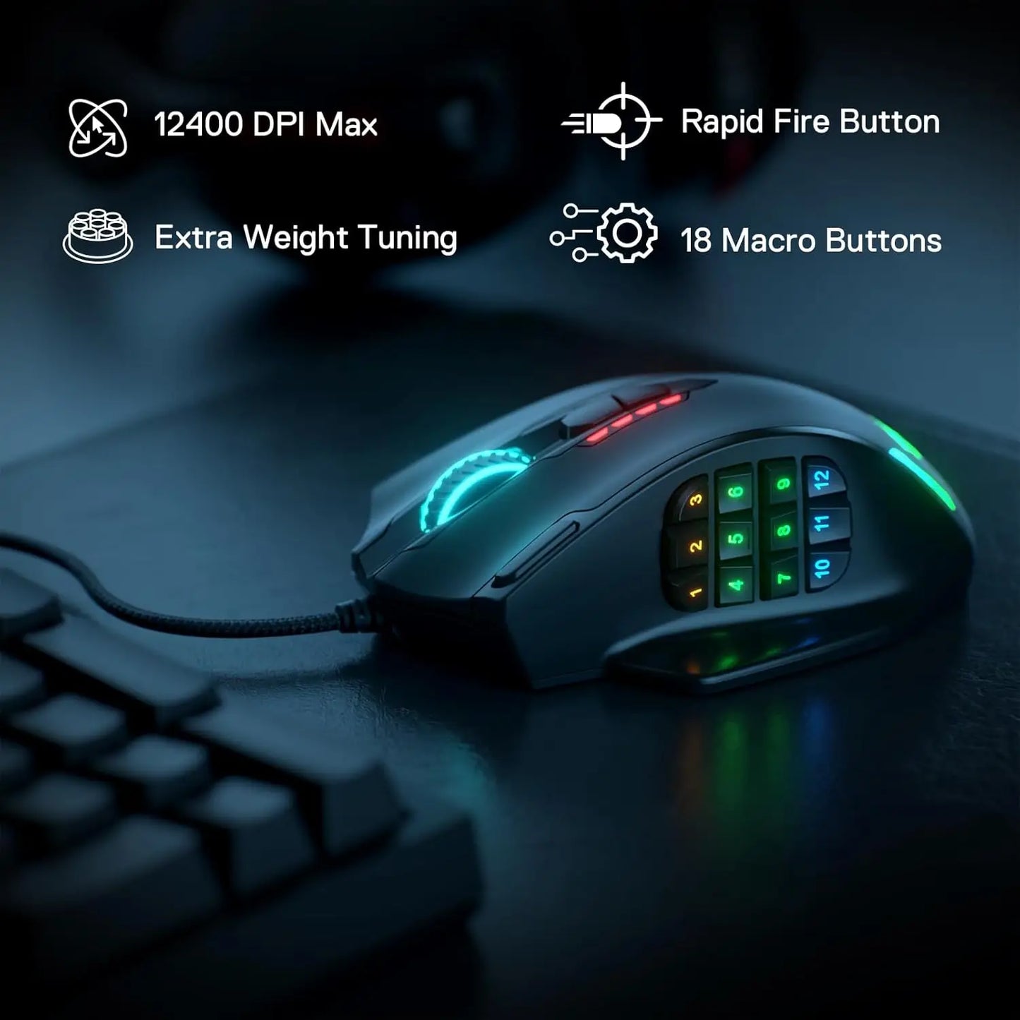 Redragon M908 RGB Wired Gaming Mouse