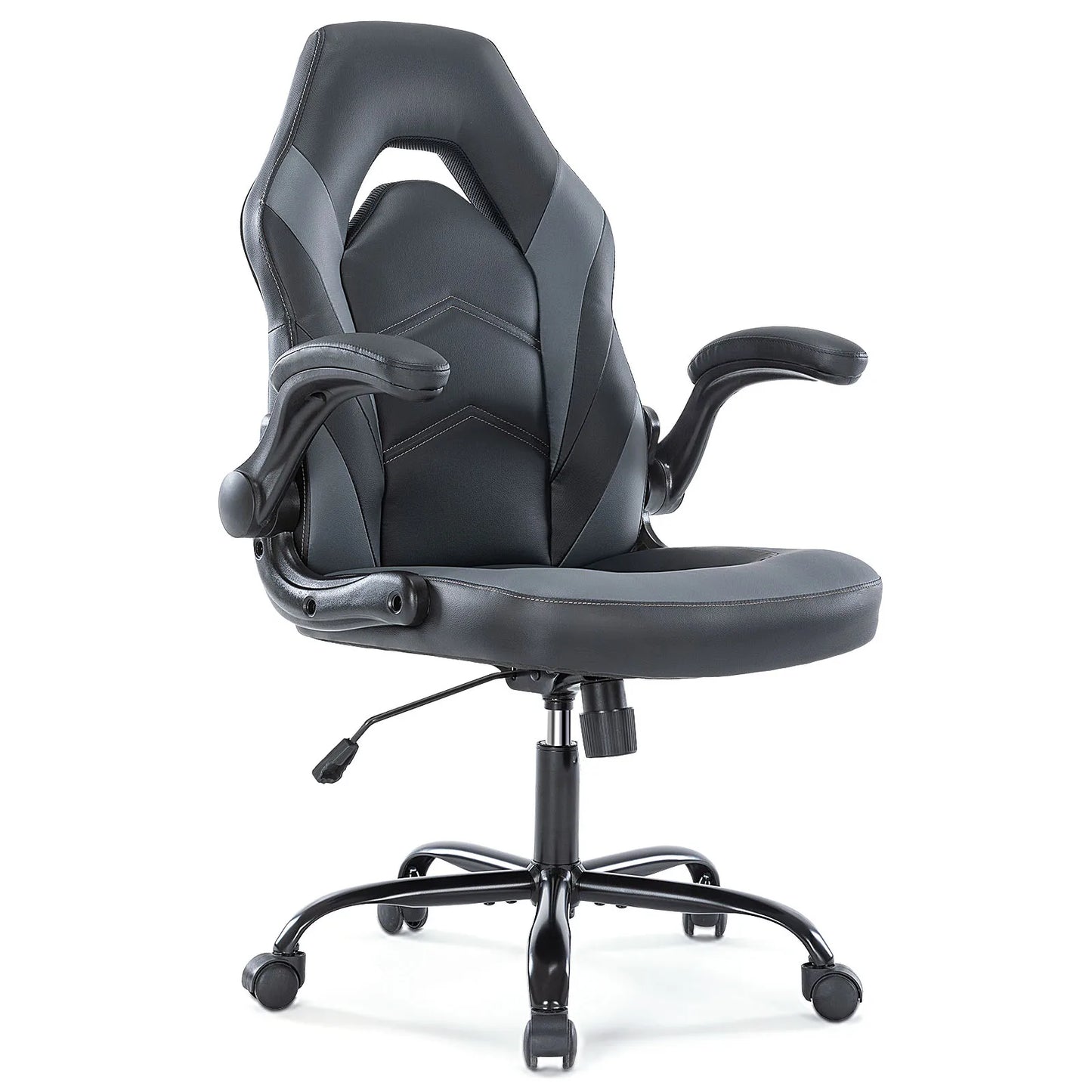 JHK Ergonomic Gaming Office Chair – PU Leather Racing Chair with Flip-Up Armrests & Adjustable Height