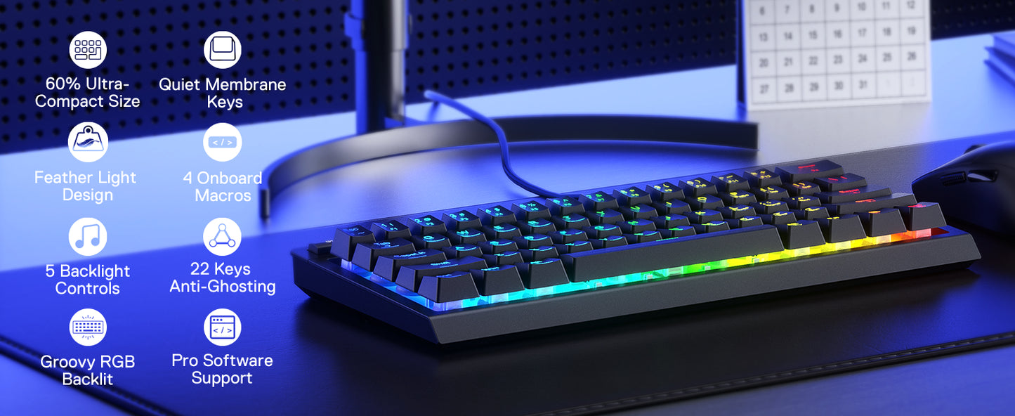 Redragon K522 60% Wired RGB Gaming Keyboard