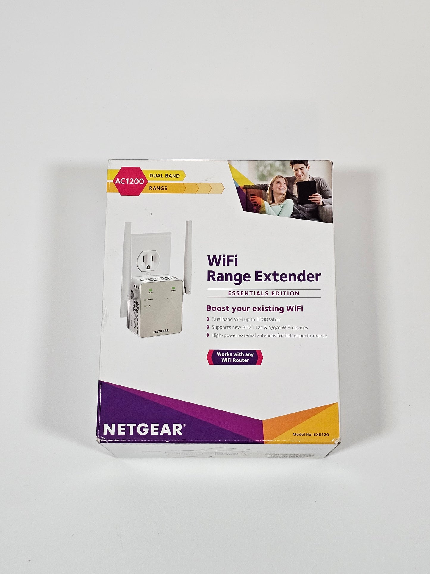 NETGEAR Wi-Fi Range Extender EX6120 AC1200 Dual Band Wireless Signal Booster