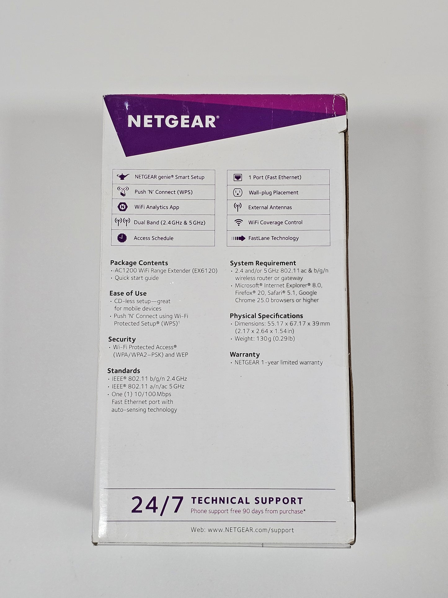 NETGEAR Wi-Fi Range Extender EX6120 AC1200 Dual Band Wireless Signal Booster