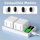 2-Pack Battery & LCD Dual Charger for Arlo Ultra, Ultra 2, Arlo Pro 3, Arlo Pro4