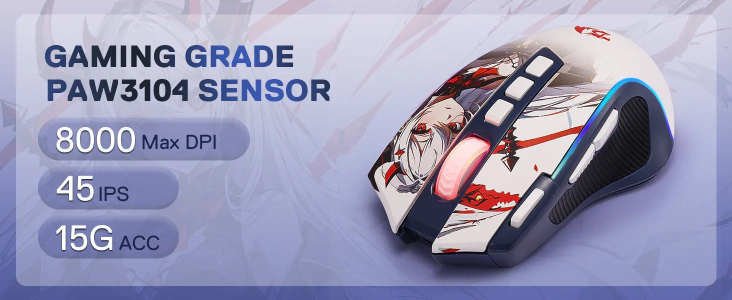 Redragon M612AK PRO RGB Gaming Mouse – Wired/Wireless 8000 DPI - TechTastic Treasures