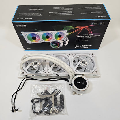 Lian Li Galahad II Trinity SL-INF 360mm AIO Liquid CPU Cooler – Loud Pump (See Description)