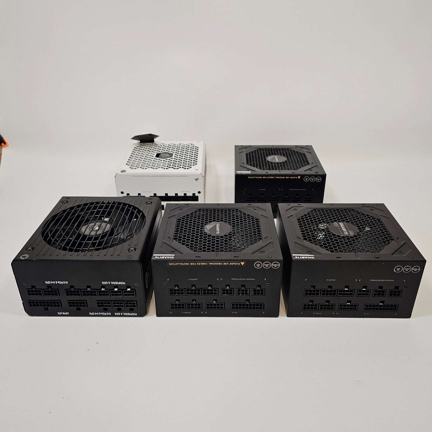 Lot of 5 PC Power Supplies – Corsair & Gigabyte – NOT WORKING (For Parts or Repair)