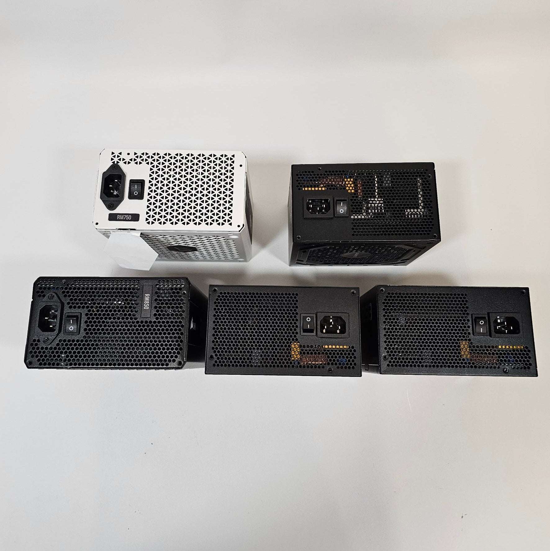 Lot of 5 PC Power Supplies – Corsair & Gigabyte – NOT WORKING (For Parts or Repair)