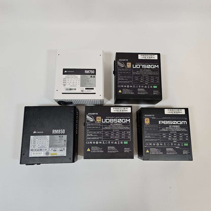 Lot of 5 PC Power Supplies – Corsair & Gigabyte – NOT WORKING (For Parts or Repair)