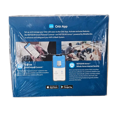 NETGEAR Orbi AX3000 Mesh WiFi 6 System RBK652 (2 Pack) – Whole Home Router + Satellite Coverage