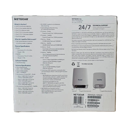 NETGEAR Orbi AX3000 Mesh WiFi 6 System RBK652 (2 Pack) – Whole Home Router + Satellite Coverage