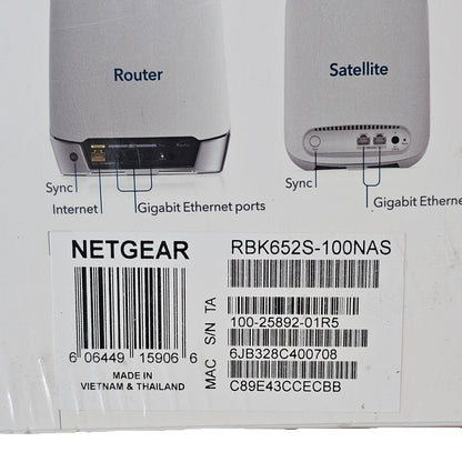 NETGEAR Orbi AX3000 Mesh WiFi 6 System RBK652 (2 Pack) – Whole Home Router + Satellite Coverage