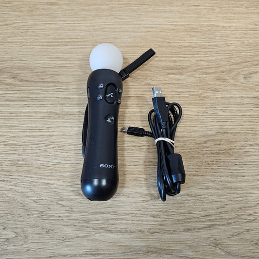 Sony PlayStation Move Motion Controller Used – Official PS3 PS4 PS VR Controller with USB Charging Cable