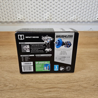 HART 20V Brushless Impact Driver Tool Only HPID26 – New – Cordless Impact Driver