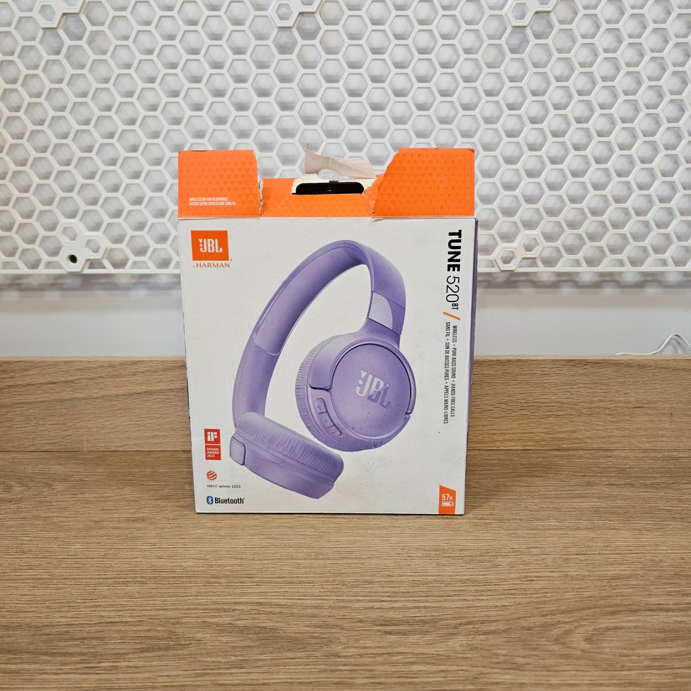 JBL Tune 520BT Wireless Bluetooth Headphones Purple – Open Box – Bluetooth 5.3, 57-Hour Battery