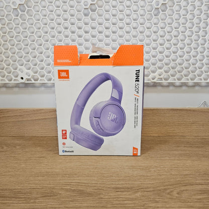 JBL Tune 520BT Wireless Bluetooth Headphones Purple – Open Box – Bluetooth 5.3, 57-Hour Battery
