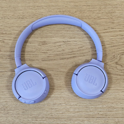 JBL Tune 520BT Wireless Bluetooth Headphones Purple – Open Box – Bluetooth 5.3, 57-Hour Battery