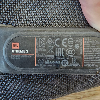 Used JBL Xtreme 3 Portable Bluetooth Speaker – IP67 Waterproof Wireless Speaker, Black, Fully Tested