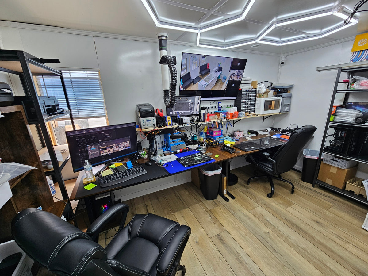 TechTastic electronics repair workspace