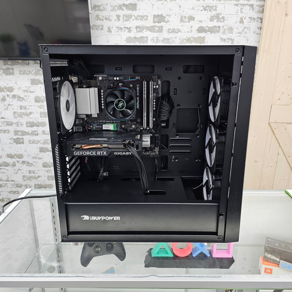 Custom Gaming PC Ryzen 7 5700 RTX 4060 8GB 16GB RAM 1TB NVMe SSD Windows 11 RGB Desktop