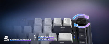 Redragon K673 PRO 75% Wireless RGB Gaming Keyboard – 3-Mode Hot-Swap Mechanical Keyboard (Red Switches) - TechTastic Treasures