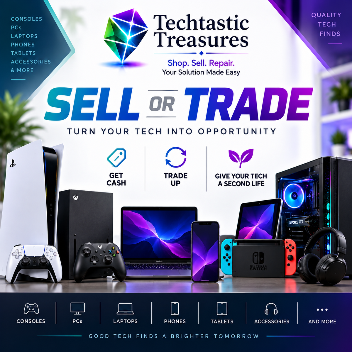 Technology available to sell or trade