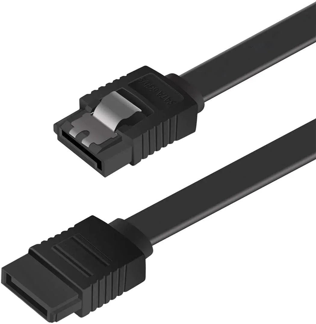 SATA III 6Gbps Data Cable – Straight Connectors, Locking Latch, 16-Inch - TechTastic Treasures