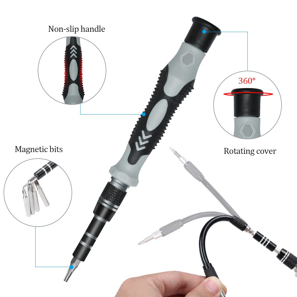 LIFEGOO 150 in 1 Precision Screwdriver Set – Magnetic Electronics Repair Tool Kit for PC, iPhone, PS5 & More