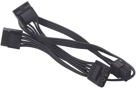 Modular PSU Cable – 6-Pin Male to 3x/4x 4-Pin Molex Female - TechTastic Treasures