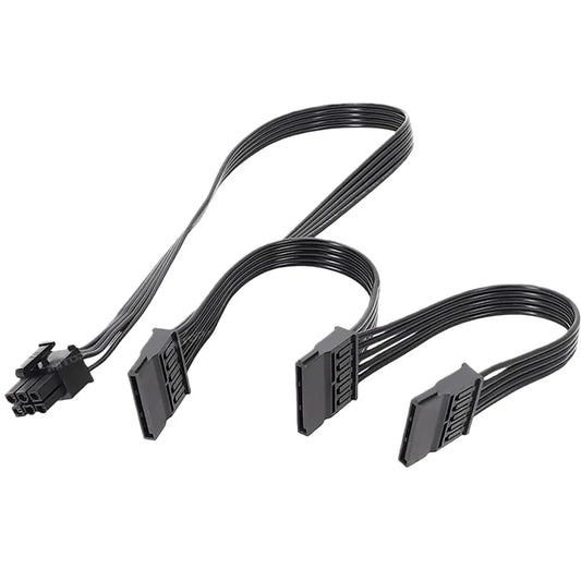 6-Pin to 3x/4x SATA Power Cable – Reliable Power for HDDs, SSDs & Optical Drives - TechTastic Treasures