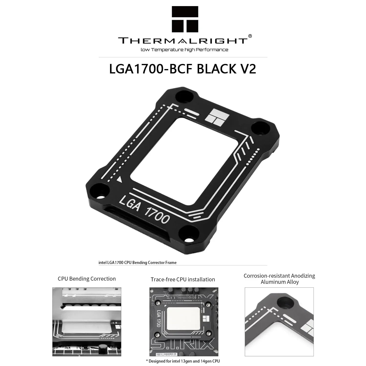 Thermalright AM5 / LGA 1700 Secure Frame V2 – Black | CPU Anti-Bending Holder - TechTastic Treasures