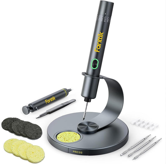 Fanttik T1 Max Cordless Soldering Iron Kit – 7 Second Fast Heating, C210 Tips, USB-C Precision Repair Tool