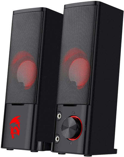 Redragon GS550 PC Gaming Speakers 2.0 Channel Stereo Enhanced Sound, White