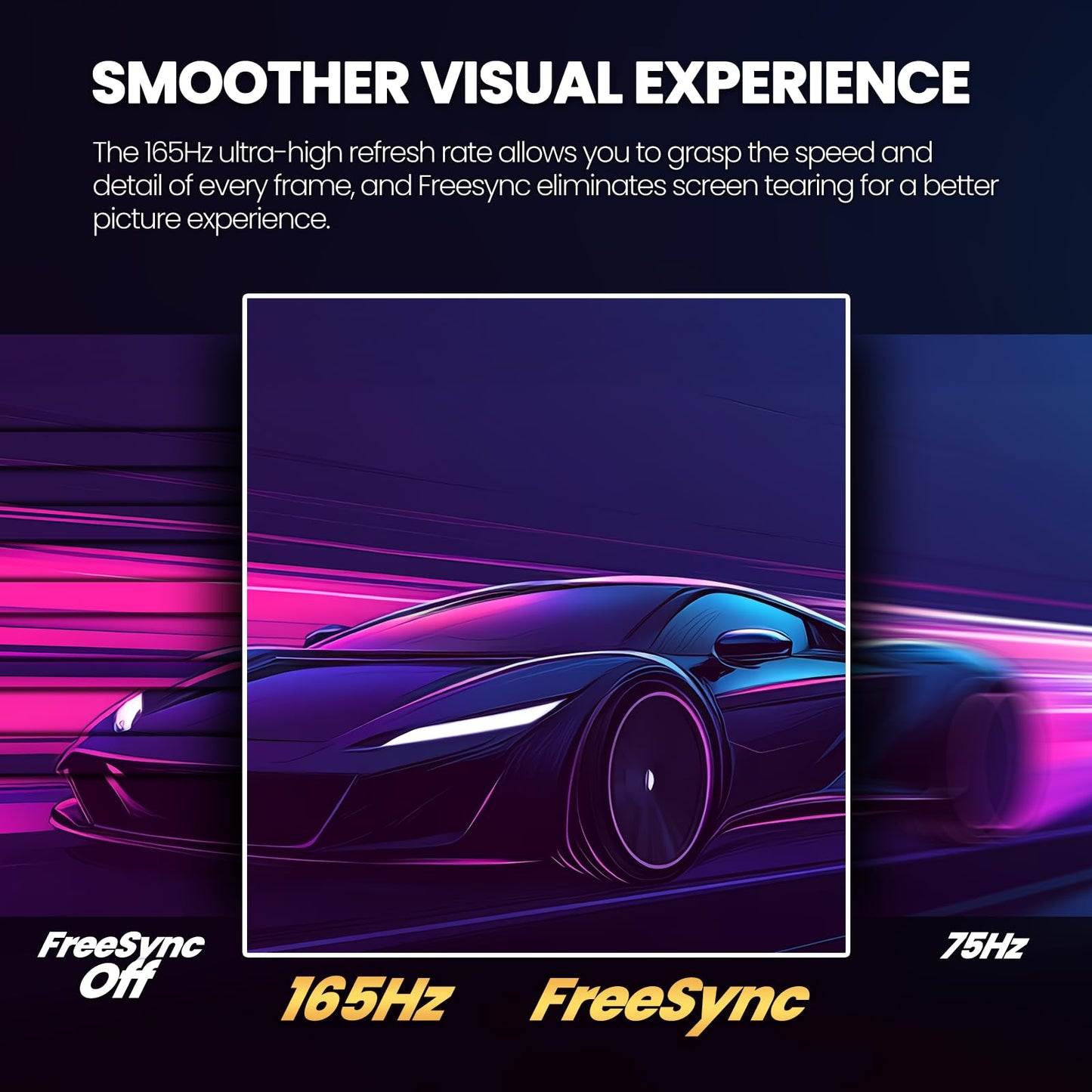 CRUA 34 Inch Curved Gaming Monitor 3440x1440 WQHD 165Hz Ultrawide 21:9 FreeSync HDMI DP 1500R