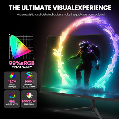 CRUA 34 Inch Curved Gaming Monitor 3440x1440 WQHD 165Hz Ultrawide 21:9 FreeSync HDMI DP 1500R