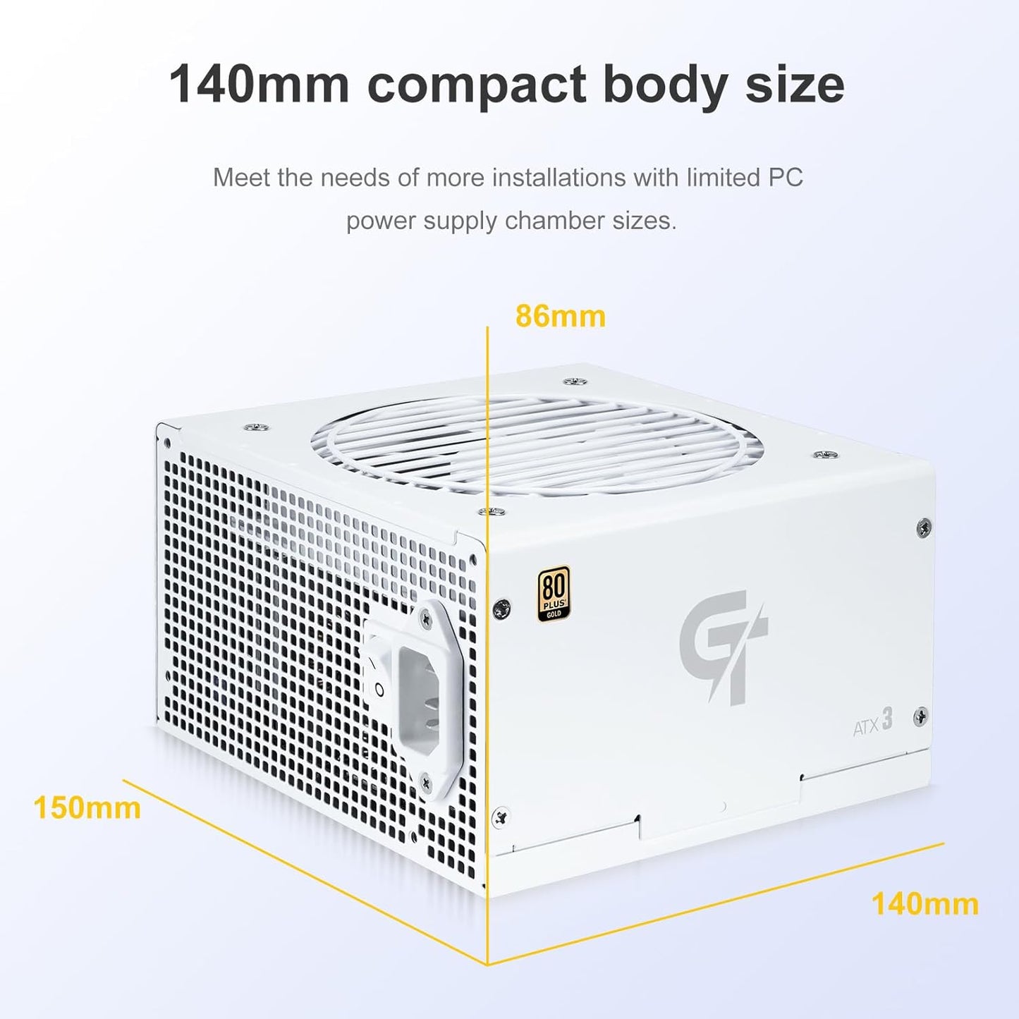 SAMA GT650WH White 650W Fully Modular 80+ Gold Power Supply – ATX 3.1 & PCIe 5.1 Compliant