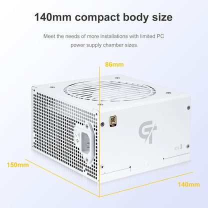 SAMA GT650WH White 650W Fully Modular 80+ Gold Power Supply – ATX 3.1 & PCIe 5.1 Compliant