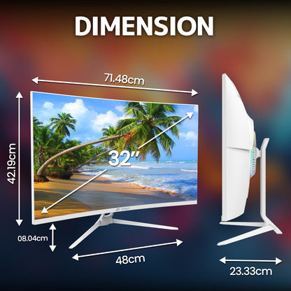 CRUA 34 Inch Curved Gaming Monitor 3440x1440 WQHD 165Hz Ultrawide 21:9 FreeSync HDMI DP 1500R