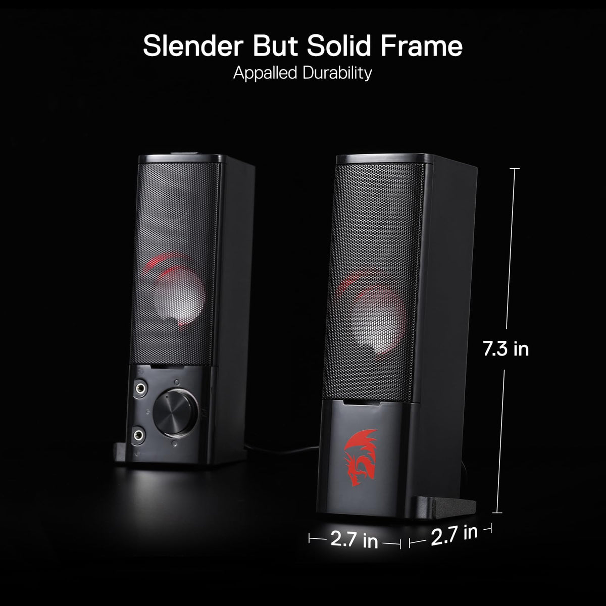Redragon GS550 PC Gaming Speakers 2.0 Channel Stereo Enhanced Sound, White
